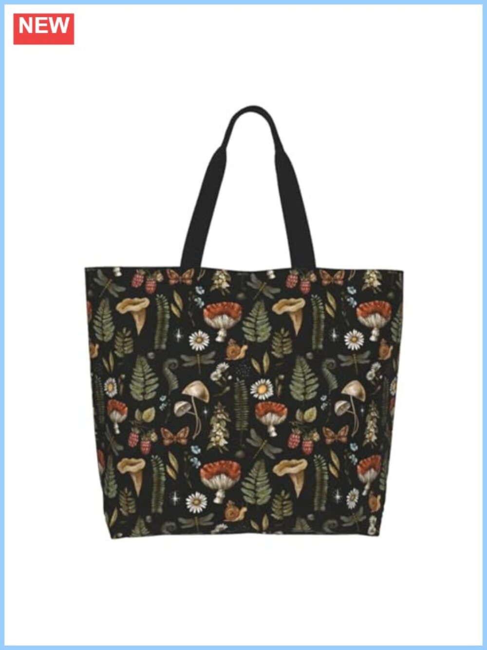 Large Durable Reusable Polyester Tote Bag Shoulder Handbag for Shopping Work
